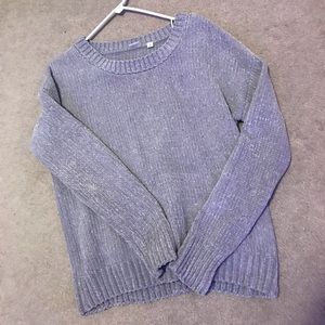 Light Gray Super Soft Chenille Sweater